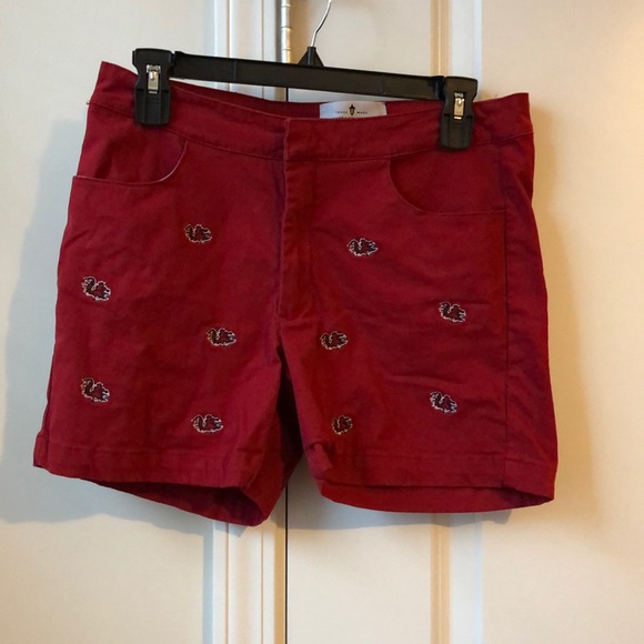 Emerson Street Clothing Co. Pants - South Carolina Gamecock Embroidered Garnet Shorts